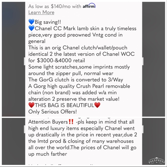 ❗️SOLD ❗️Chanel TIMELESS Clutch/WOC BEAUTIFUL 💙💕💙 - Picture 15 of 16